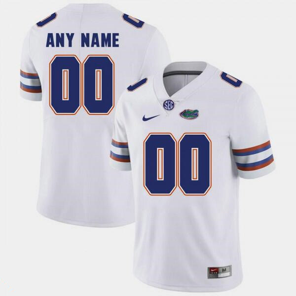 Men's Florida Gators Custom White Stitched Football Jersey